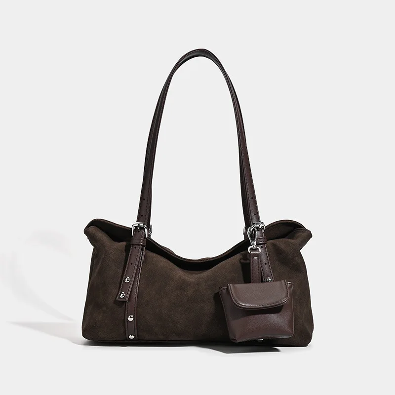 New Vintage Design Top Layer Single Shoulder Bag Versatile Autumn Winter Crossbody Bag for Commuting Square Shape Leather Bag