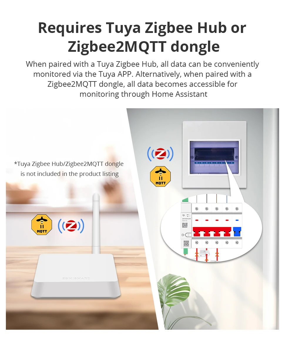 120A Zigbee Din-rail Energy Meter Bidirectional Monitoring Solar PV System 3 Pha