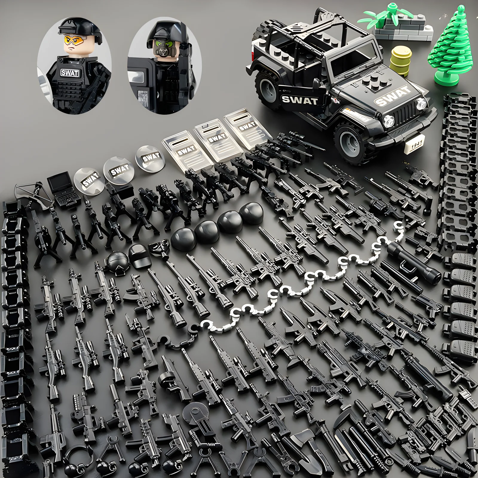 Military Armored Vehicle and Special Forces Building Block Toy Set