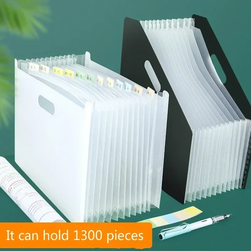 Multi-layer Standing Test Paper Bag Vertical Organ A4 Data Storage Desk Organizers Office Portable Folder School Stationery 2025