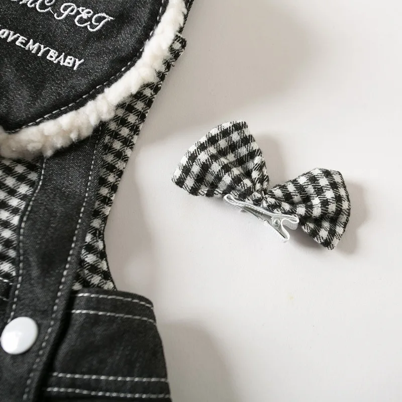 Pet Retro Denim Skirt Teddy Puppy Cat Summer Strap Skirt Pet Couple Clothing Cute Soft Breathable Casual Set Pets Supplies