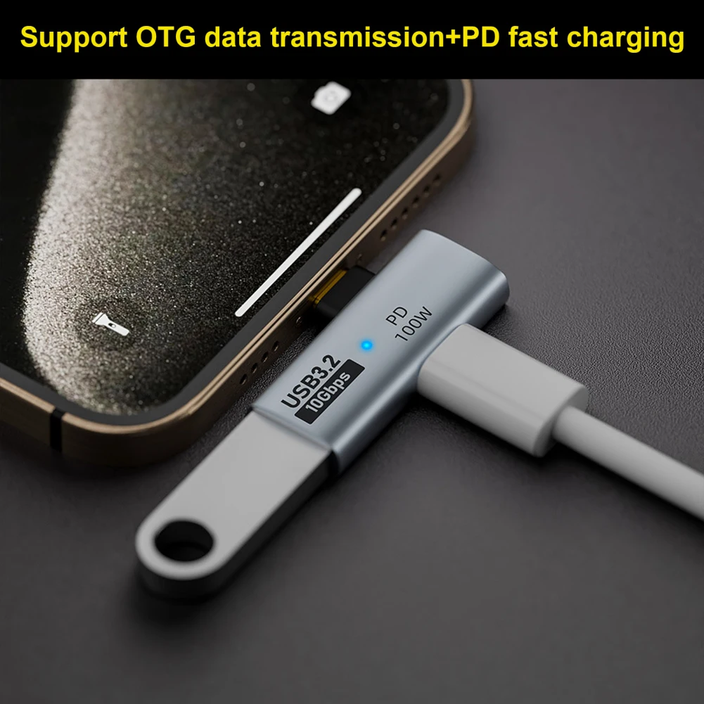 C타입-USB 어댑터 OTG, PD 충전, USB 3.2 데이터 변속기, 최대 10Gbps, USB C 암수 커넥터, 100W, 신제품