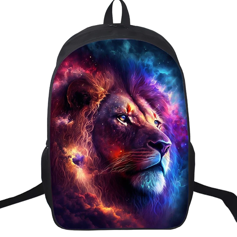 

Школьный ранец Galaxy Lion для мальчиков-подростков, вместительный Детский рюкзак с животными, тигром, волком, студенческий портфель для колледжа