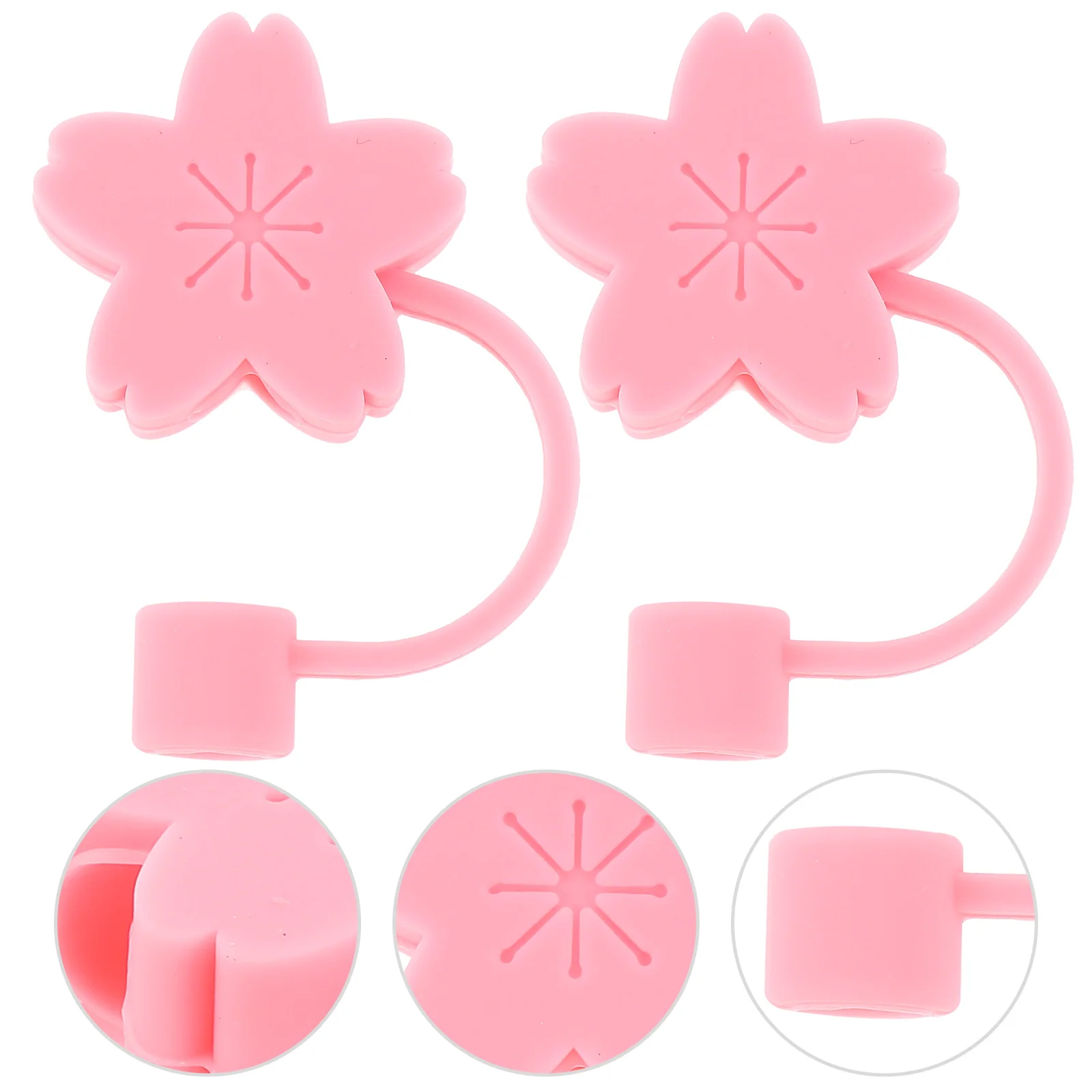

2/4pcs Cartoon Silicone Shot Straw Tips Cover Reusable Shot Straw Plugs Splash Proof Drinking Dust Cap