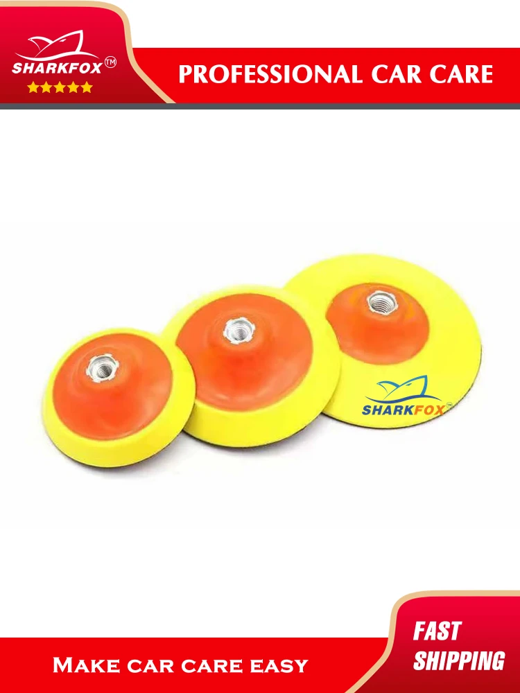 5"6"7" Backing Plater for M14/ 5/8&lsquo;&rsquo; Rotary Polisher Self Adhesive Hook&Loop Back Plate for Polishing Pad Soft Edge