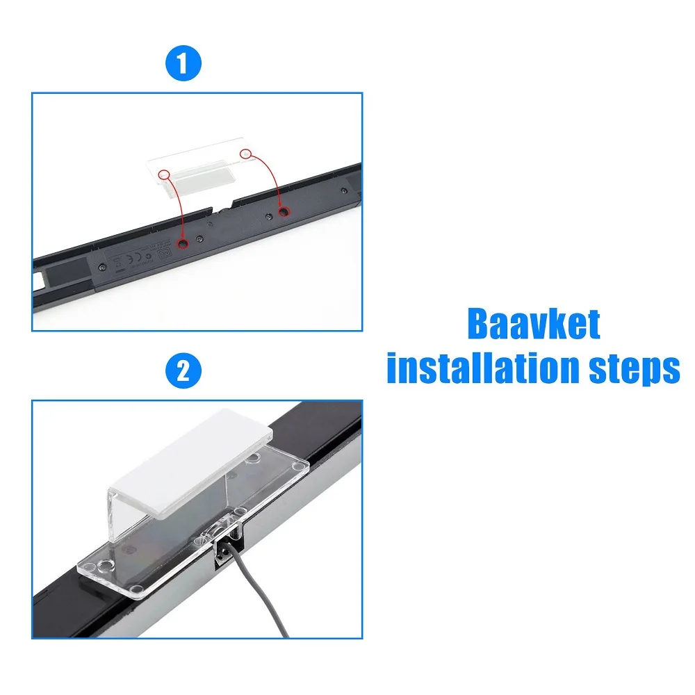 Wired Infrared IR Ray Motion Sensor Bar Fit For Nintendo Wii And Wii U Console