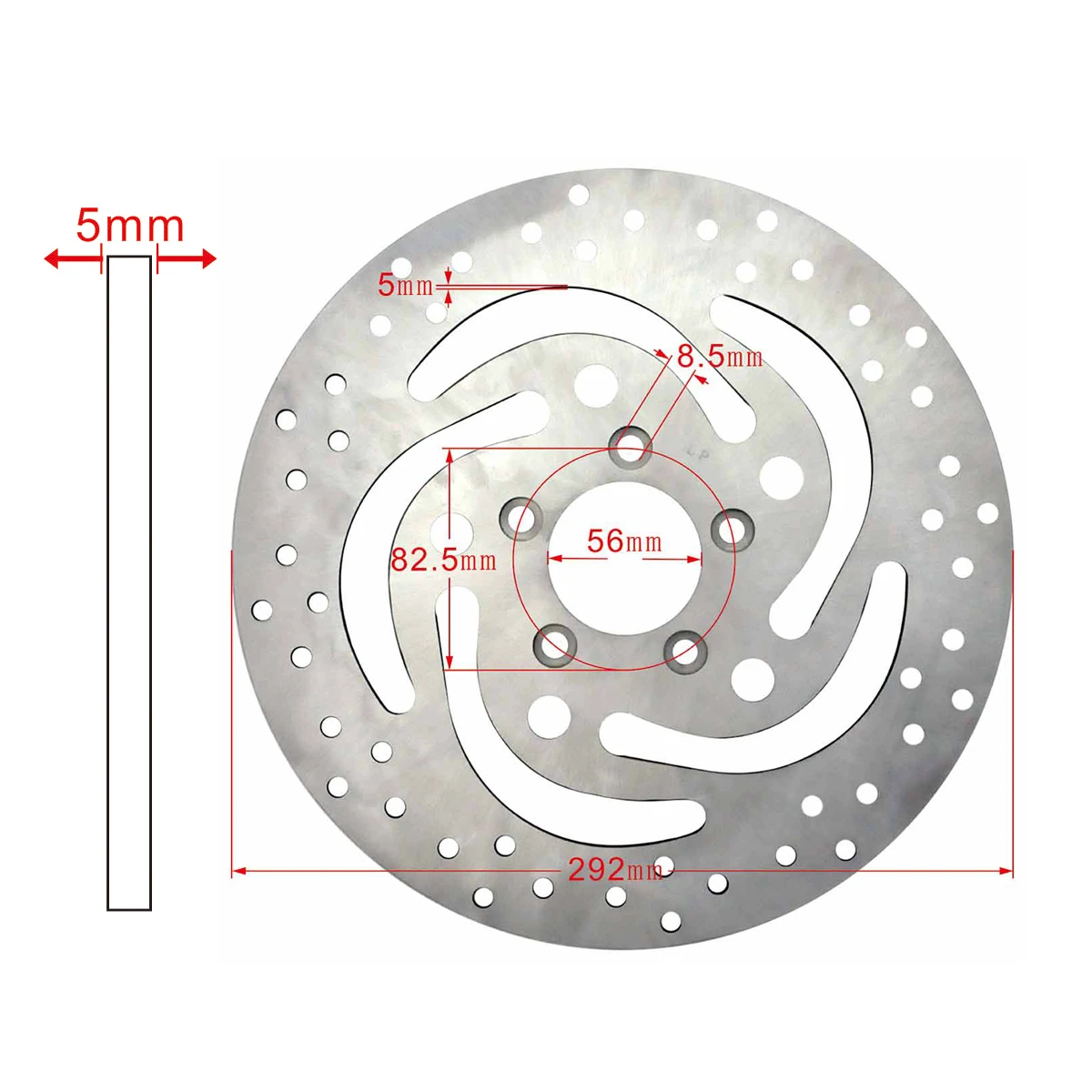 Front Left Brake Disc Rotor For Harley Custom 883 1200 1584 Xr1200 Fat Boy 1340 1584 Road King
