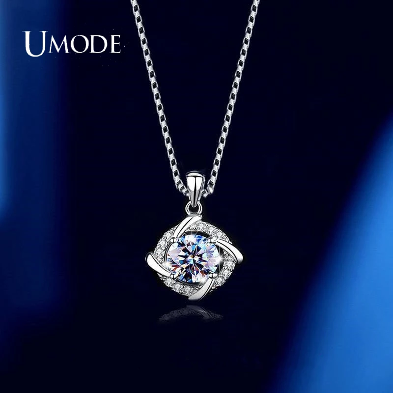 UMODE Square AAA+Cubic Zirconia Necklace for Women Female Statement NEW Fashion Girl Party Gift Jewelry Wholesale UN0482