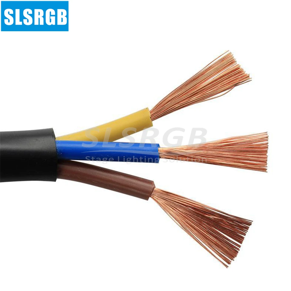 dmx cable moving head light power cable 3X1.5mm&sup2; 1.5SQ copper core 20A Powercon Cable Beam Moving Head Light hand in hand Extension Blue/Grey PowerCon Connector Cable