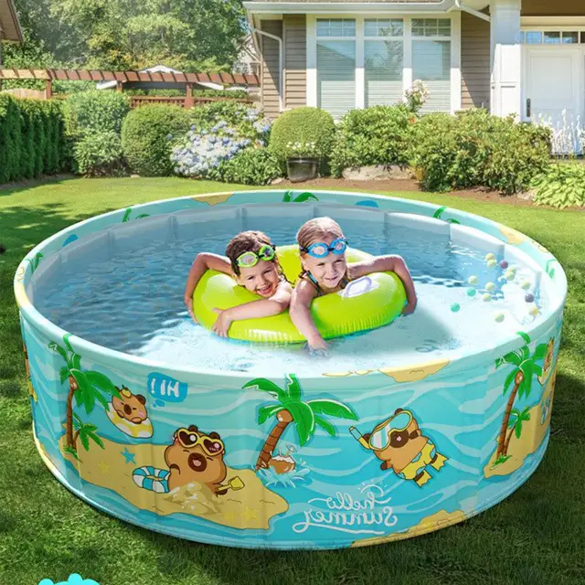 Foldable Non-inflatable Swimming Pool Non-inflatable Ground Swimming Pool Portable Waterproof Bath Basin Swim Tool For Backyard 2