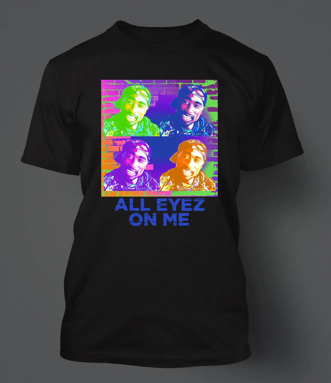 July Summer Color Graphic Tee 2 Pac All Eyes On Me Sneaker Tshirt Big Tall Small Maniche Lunghe O Corte