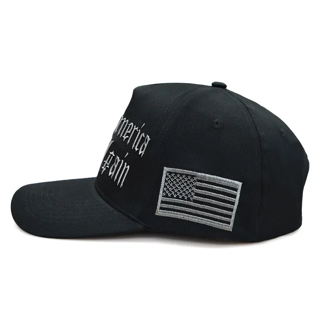 Black Fashionable Adjustable Embroidered Baseball Cap Unisex 3