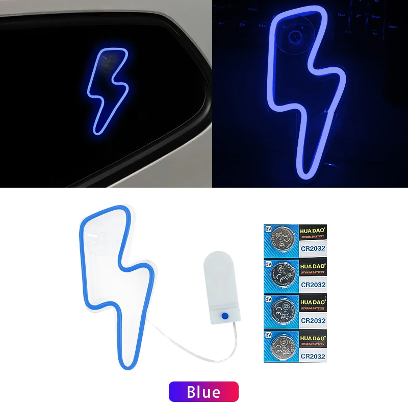 Neon-Style LED Car Window Ambient Décor Lights