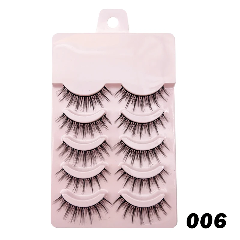 DINGSEN Neue Manga-Wimpern 5 Paar Natürliche Wimpern Faux Mink Falsche Wimpern Anime-Wimpern Weiche Faux Cils Wimpern für den Alltag und Dating – Detail 19