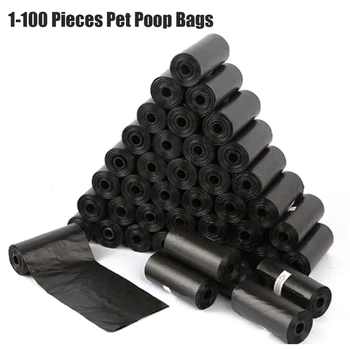 New Rolled Dog Poop Bag Biodegradable Thickened Pet Outdoor Cleaning Poop Bag with Breakpoint Dog Cat Poop Scoop Bag