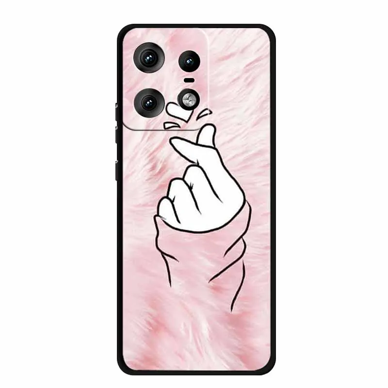 Charming Cat Design Soft TPU Silicone Phone Case - Painted Back Cover for Motorola Moto Edge 50 Pro 5G 2024