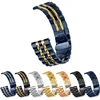20mm 22mm Quick Release Solid Stainless Steel Watch Strap Replacement for Universal Waterproof Watch Band with Folding Buckle
