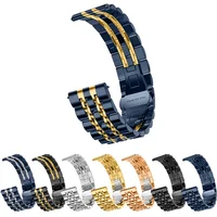 20mm 22mm Quick Release Solid Stainless Steel Watch Strap Replacement for Universal Waterproof Watch Band with Folding Buckle