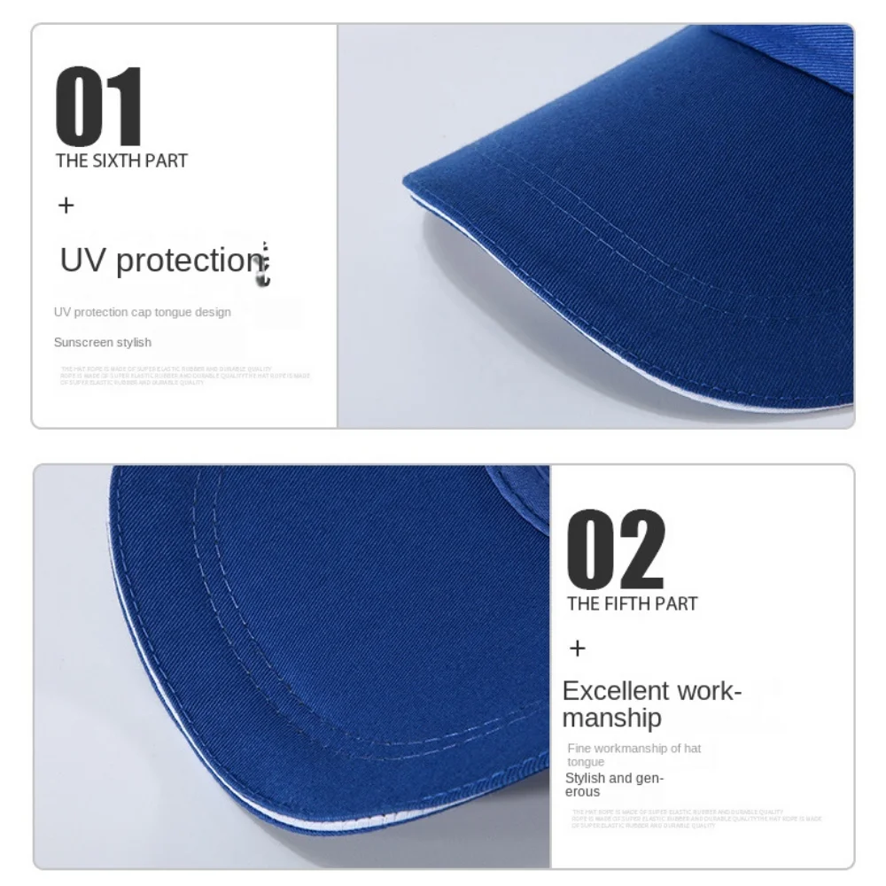 Empty Top Summer Breathable Air Sun Hats tennis caps Adjustable Sun Visor Tennis Sunscreen Cap Comfortable Quick Drying