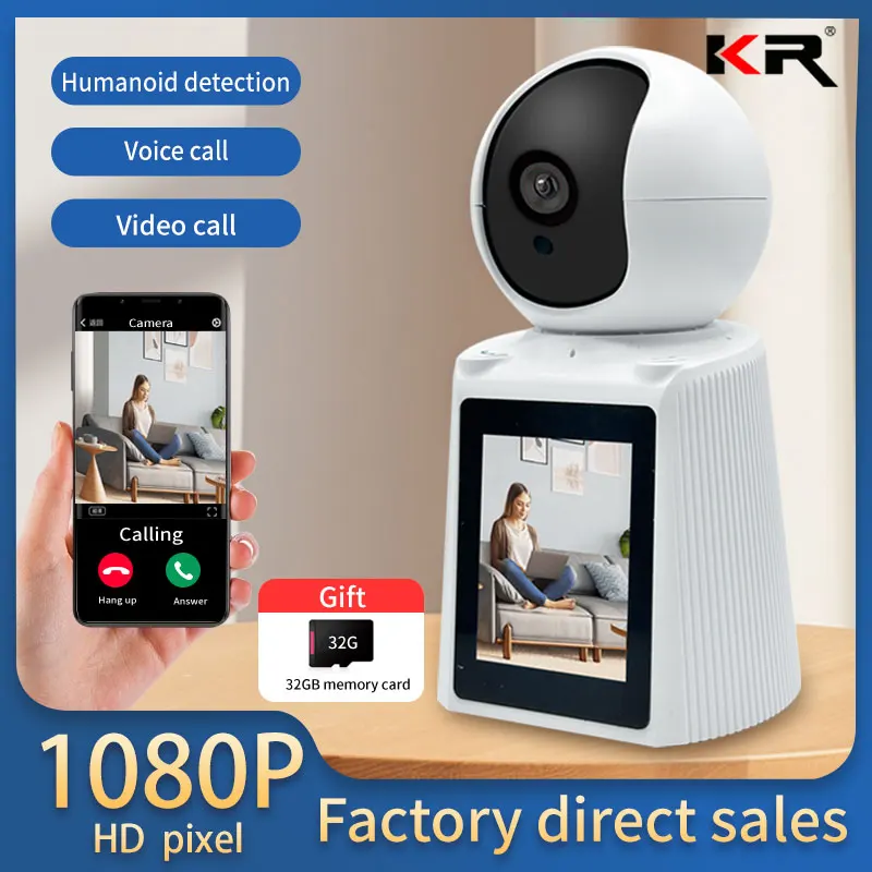 

Intelligent WiFi Video Call Camera 2.8 inch IPS Screen FHD1080P Two Way Audio Video Call; Voice Assistant&Pushbutton Call