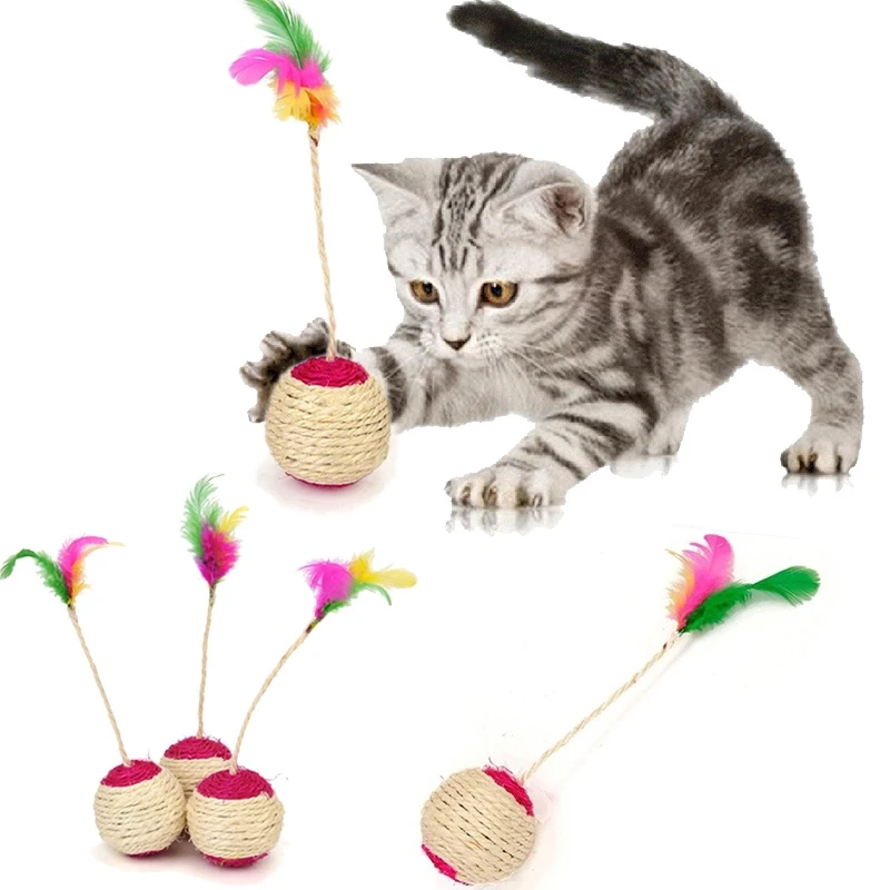 Cartoon Pet Cat Toy Stick Feather Rod Mouse Toy with Mini Bell Cat Catcher Teaser Interactive Cat Toy Kitten игрушки для кошек 