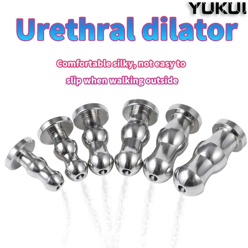 Urethral Dilator Silicone Urethral Dilator Penis Urinary Plug Stainless Steel Urethra Catheter Time-Delay Sex Toys For Man Urethral Stimulate Dilator Masturbation Messager