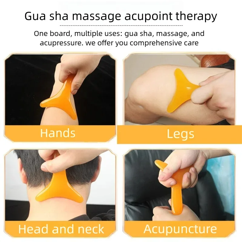 Scraping Massage Tool Beauty Multifunctional Triangle Massage Board Acupuncture Tendon Dredging Facial Whole Body Scraping Tool