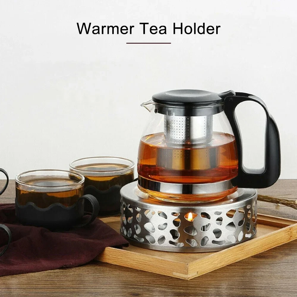 Stainless Steel Stove Tea Pot Multifunction Candle Warmer Household Coffee Accessories Round Base Milk Heater Teapot Stand