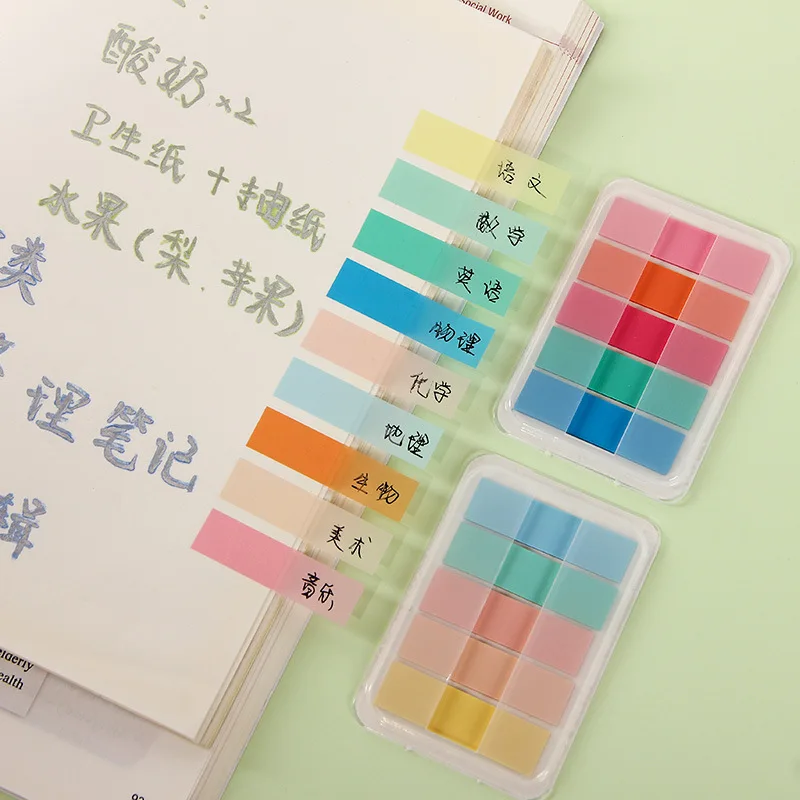 6Packs/Set Transparent Sticky Notes Self-Adhesive BookMarker Annotation Reading Book Clear Tab  Kawaii Cute Stationery 3