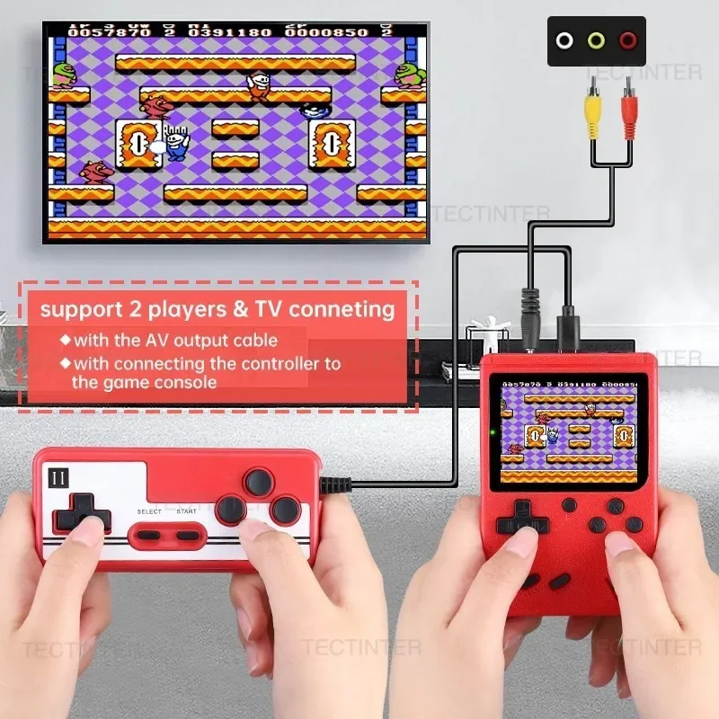 8-Bit Mini Video Game Console Built in 400 Games Retro Portable Console Handheld Game Player  Output For Kids Gift Game Boy 2