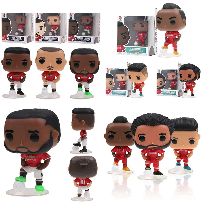 Funko Pop Football Man Paul Pogba #04 ZLATAN #03 Romelu Lukaku #02 Roberto  Firmino #09 Sadio Mane #10 Vinyl Figure Dolls Toys - AliExpress