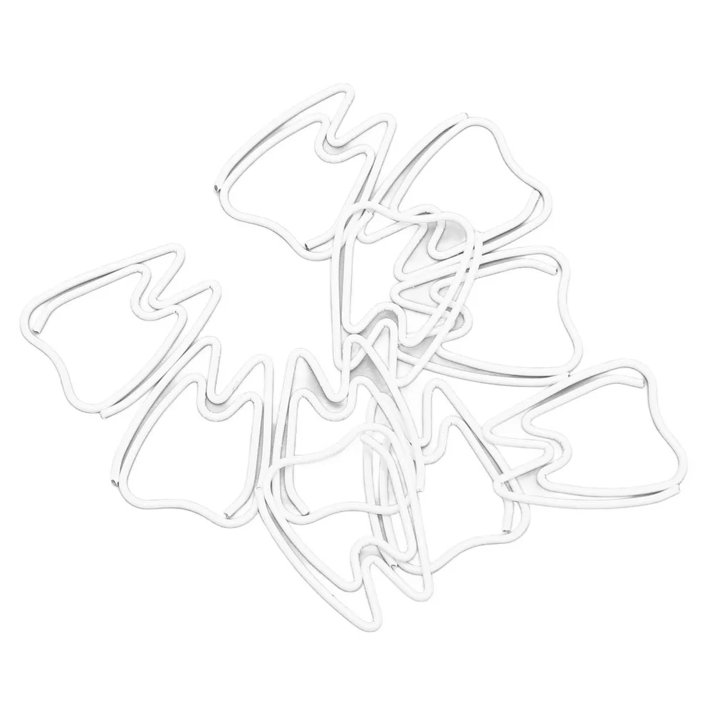 100Pcs 플라스틱 코팅 금속 종이 클립 흰색 치아 모양 미니 종이 클립 소형 휴대용 소형 종이 클립 사무실 사용