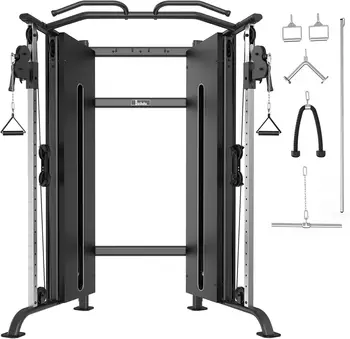 Commercial Cable Crossover Machine Home Gym Equipment Weight Stack Functional Trainer Workout Adjustable Weight 2