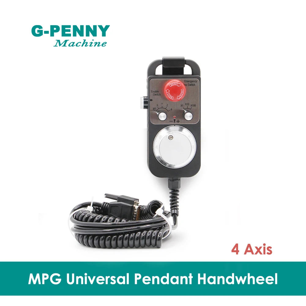 free-shipping-cnc-4-axis-6-axis-mpg-pendant-handwheel-with-e-stop-emergency-switch-for-mitsubishi-plc-5v-to-24v-system