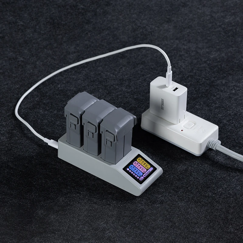 Chargeur Batterie DJI Mini 5 Pro 3 pièces Hub LCD Rapide