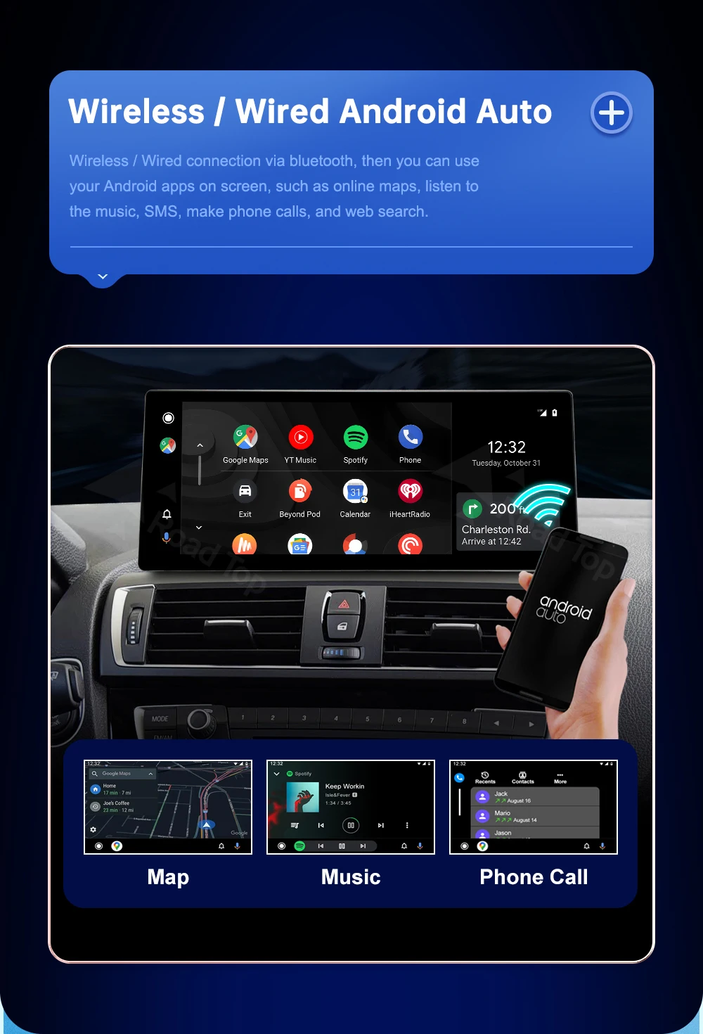 12,3 Zoll Linux Display Multimedia Player für BMW Serie 1 2 3 4 F20 F21 F22 F45 F30 F31 F32 F33 F45 NBT EVO GPS Carplay Touchscreen – Detail 9