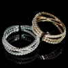 Fashion Full Handmade Rhinestone Bracelet Geometric Open Bracelet Ladies Bracelet Bridal Bracelet Wedding Jewelry Gift 4
