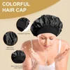 Shower Cap Hairdressing Hair Care Hat High Elasticity Monthly Shower Cap Female Nursing Satin Sleeping Cap 6