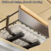 KIXOT Pull Out Organizer, Pull-out Dish Rack With Wooden Handle And Drain Tray, Multifunctional Single Layer Dish Drying Rack 5