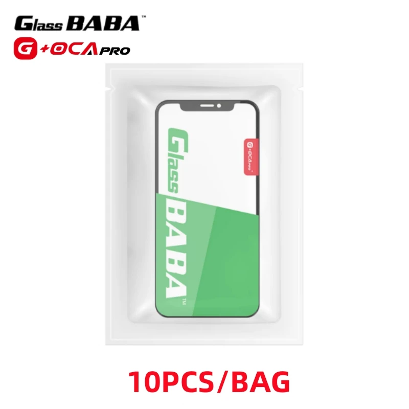10PCS GLASS BABA G+OCA 2in1 for iPhone 12 13 11 14 15 16 plus pro max mini X XS XR MAX LCD touch lens phone lcd touch lens