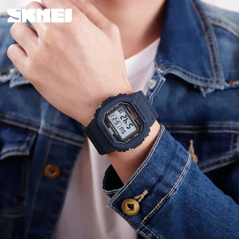 SKMEI 1471 Digital Watch for Men Waterproof Electronic Sport Mens Wristwatches Military Countdown Alarm Clock 1628 reloj hombre