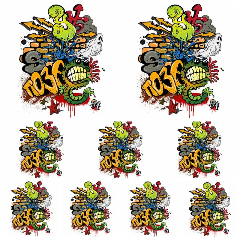 10 шт./лот хиппи спортивные термоклейкие нашивки для одежды наклейки в стиле панк