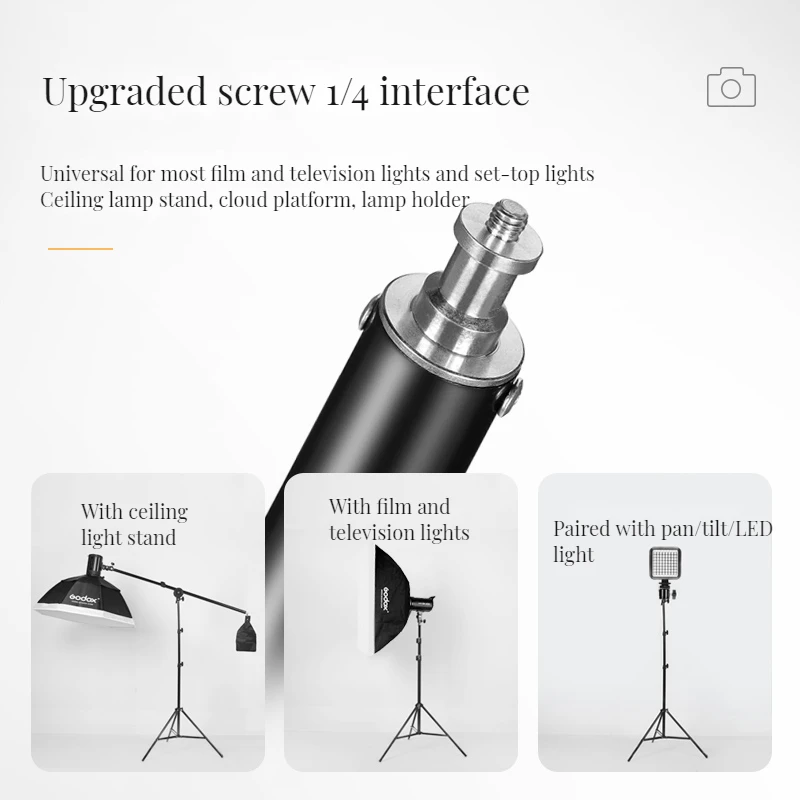 2.8M 110in Heavy Duty Light Stand Tripod with 1/4 Screw for Photo Studio Softbox Video Flash Umbrellas Reflector Lighting