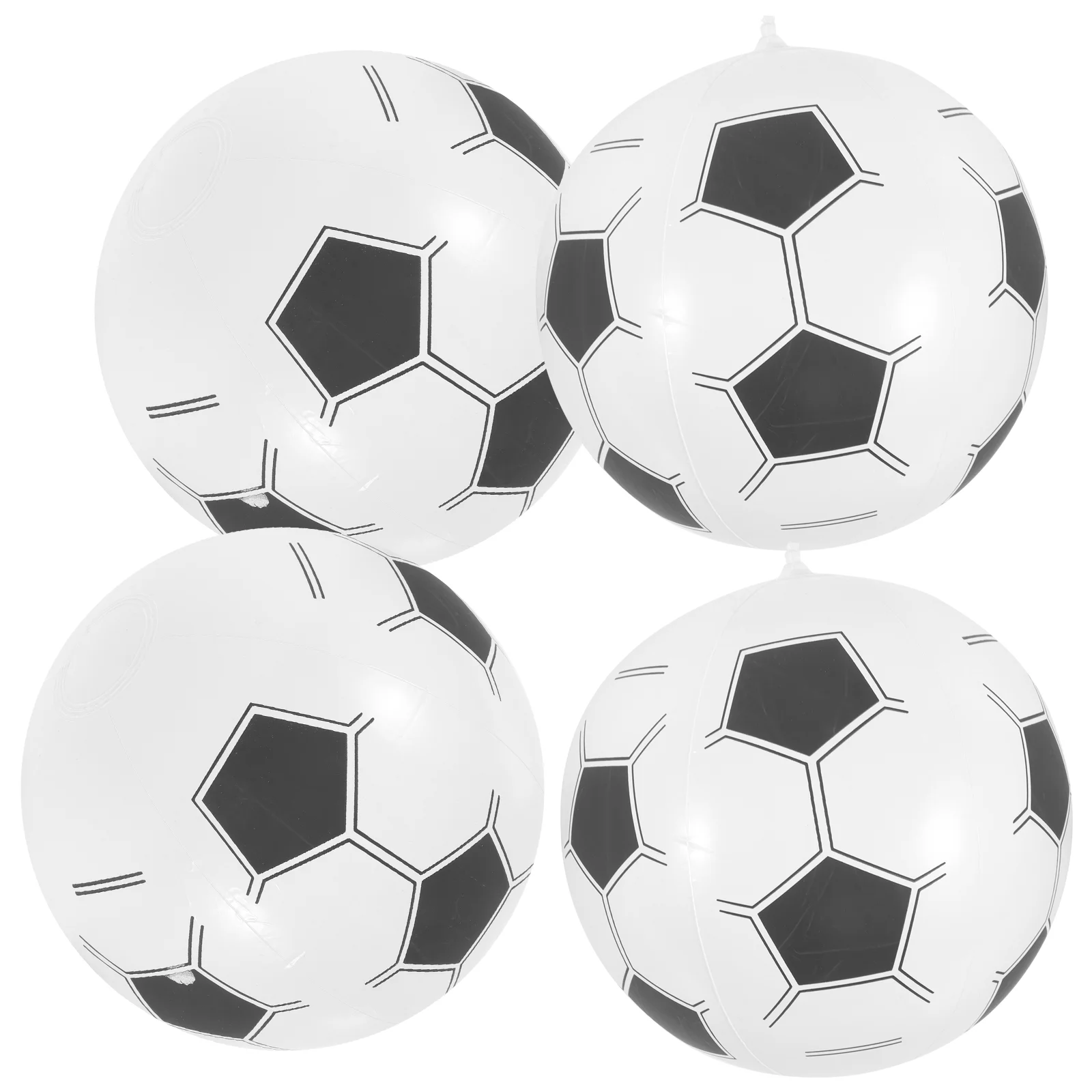 

4pcs Soccer Beach Balls Blow Football Game Beach Pool Party Toys for Children Adults Inflatable