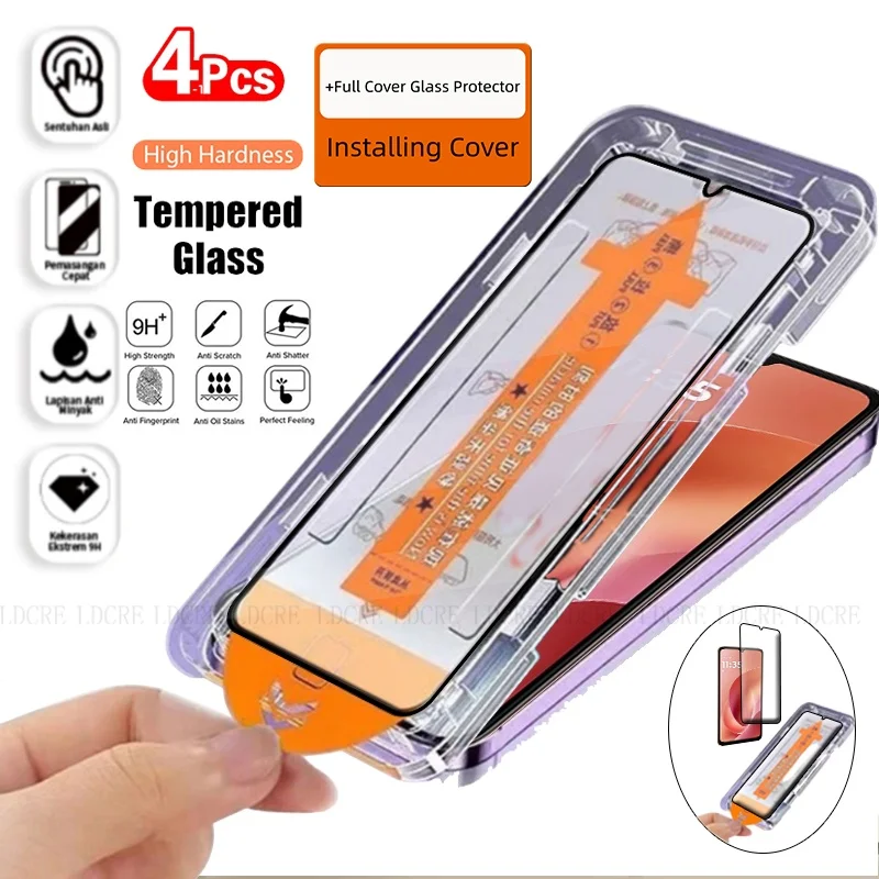 Motorola Moto G06 Tempered Glass Screen Protector - 9H Full Cover, Dust-Free, Ultra Durable