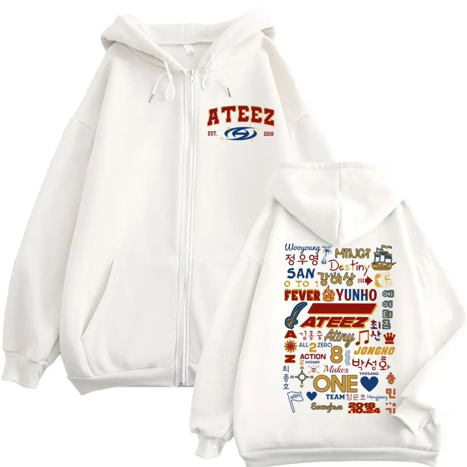 ATEEZ 2025 World Tour in Your Fantasy Graphic Zipper Hoodie