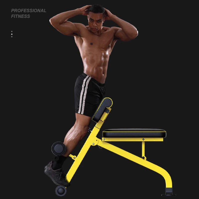 Multifunction Compact Adjustable Roaman Chair, Ab/Back Hyper Bench, One Key for Store and Less Room
