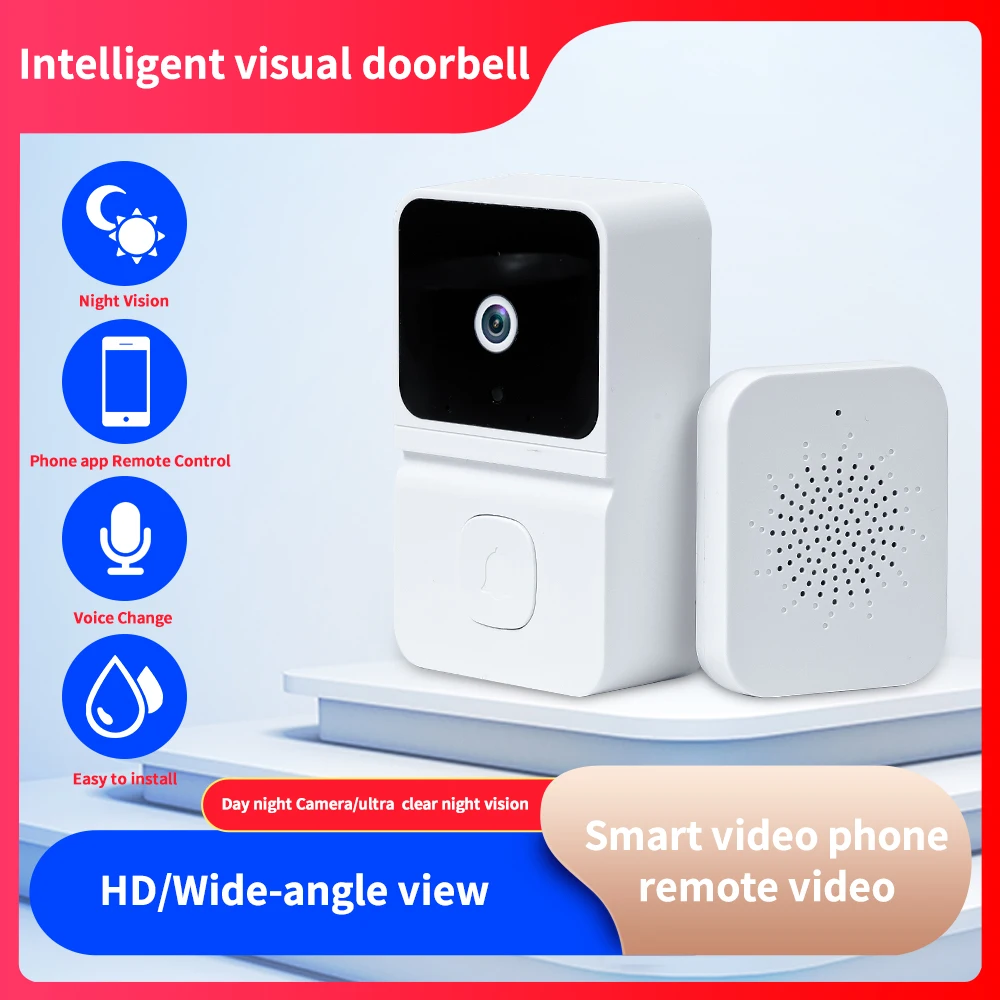 Wireless Doorbell WiFi Outdoor Camera HD Video Wireless Doorbell Night