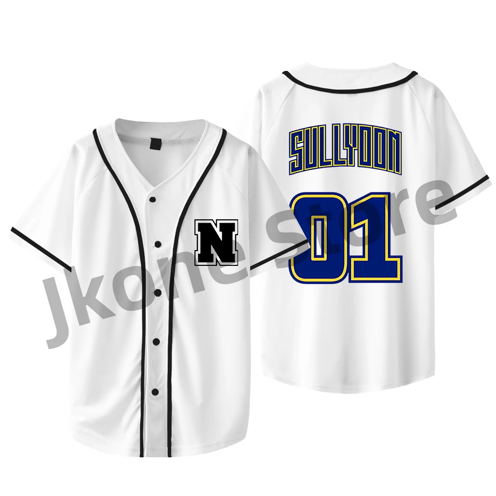 NMIXX Baseball Jacket Tour Merch T-shirts Women Men Fashion Casual KPOP Style Short Sleeve 2