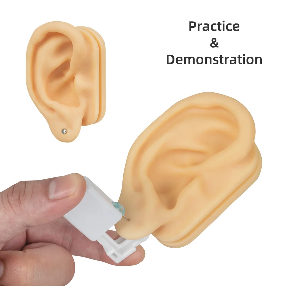 Silicone Ear Model Soft Flexible Ears Artificial Reusable Earring
